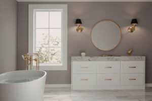 bathroom cabinet organization